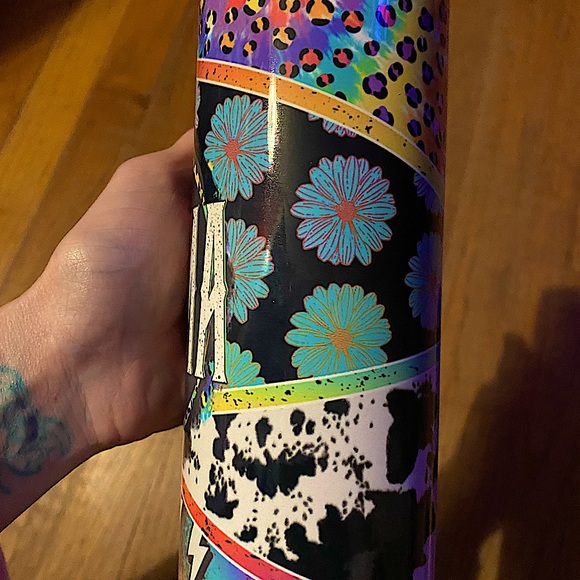 MAMA BRIGHT MULTI DESIGN 20oz.skinny stainless insulated tumbler w/lid,straw - Picture 5 of 11